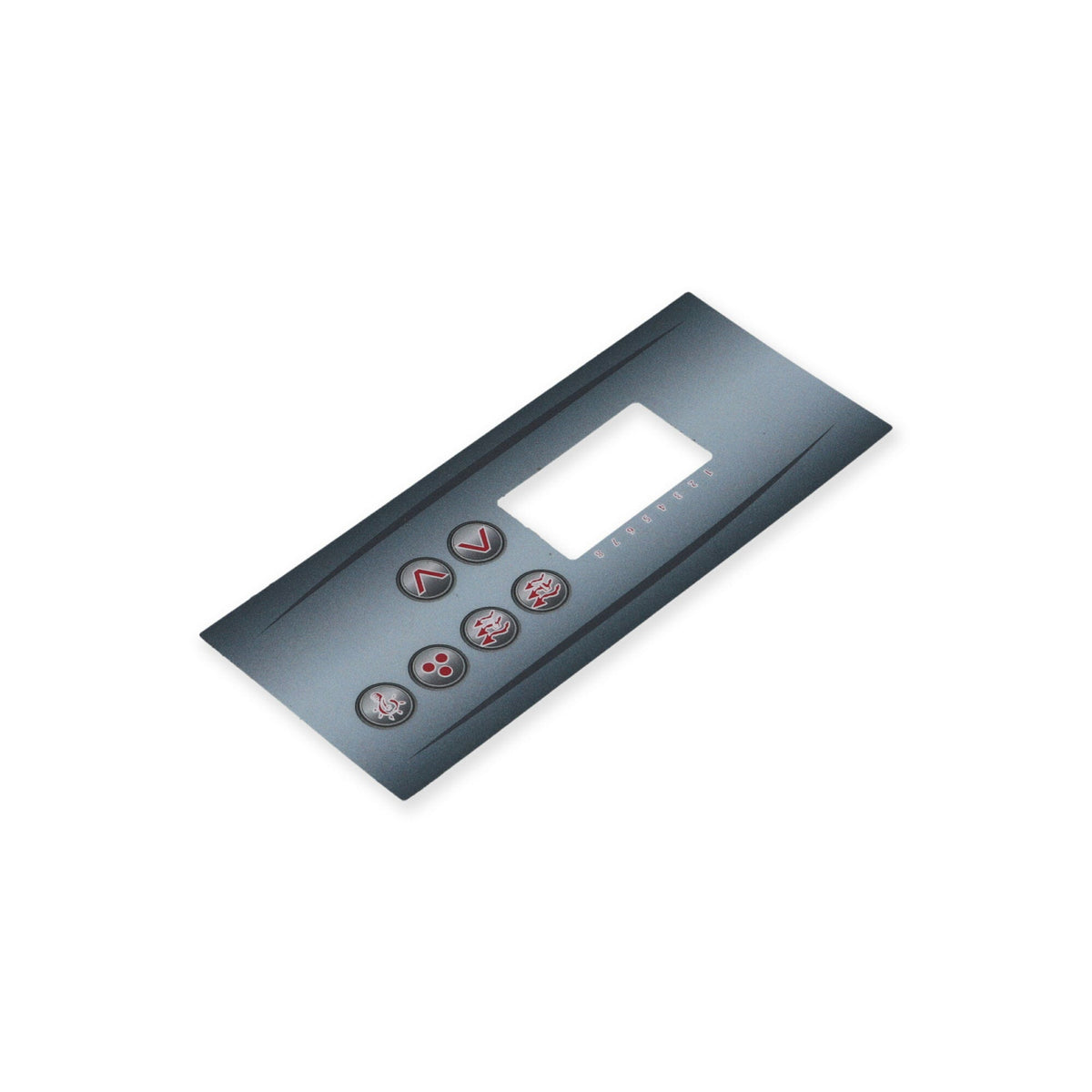 Overlay, Spaside, HydroQuip ECO-3, 6-Button, Pump1-Pump2-Blower/Aux, For 34-0197 : 80-0203
