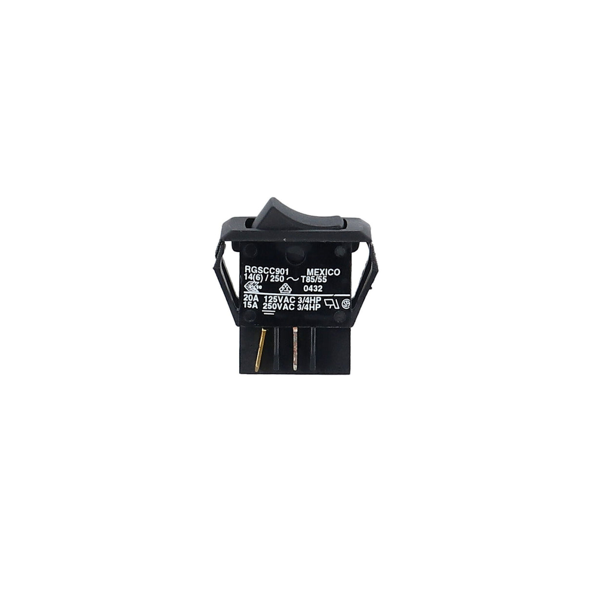 Switch, Rocker, DPST, 4 Terminals, 15 Amp @ 230V, 20 Amp @ 115V : RK2-1