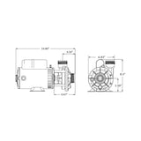 Pump, Aqua Flo FMHP, 1.0HP, 120V, 1-Speed, 1-1/2"MBT, Side Discharge, 48-Frame, 9.0 Amp : 02010000-1010