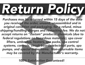 PartsForSpas.com Return Policy